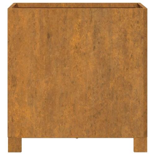 Plantekasser med ben 2 stk. 42x40x43 cm cortenstål rustfarvet