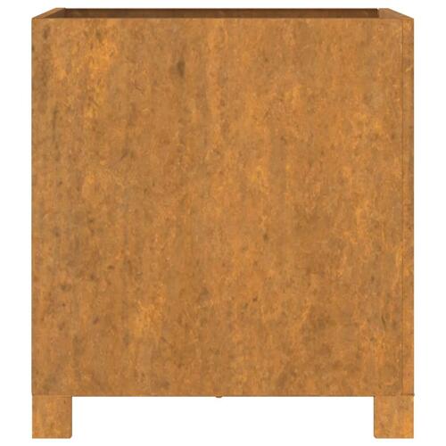 Plantekasser med ben 2 stk. 42x40x43 cm cortenstål rustfarvet