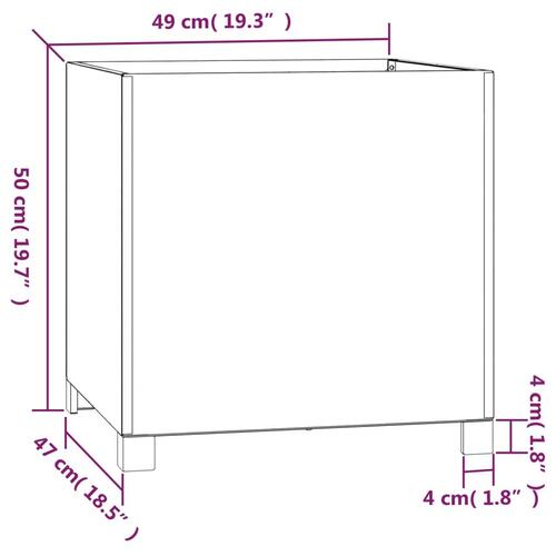 Plantekasser med ben 2 stk. 49x47x50 cm cortenstål rustfarvet