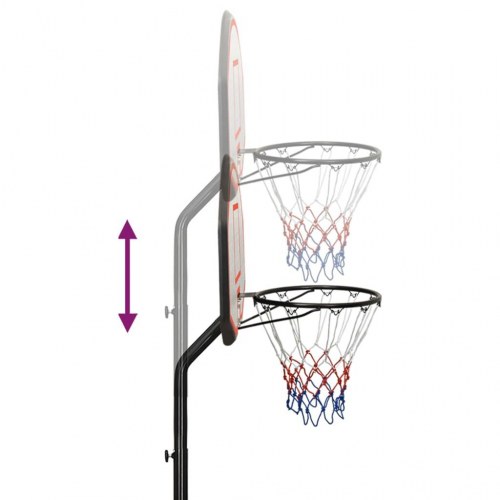 Basketballstativ 237-307 cm polyethylen sort
