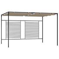 Pavillon med sammenrulleligt tag 3x4x2,3 cm 180 g/m² gråbrun