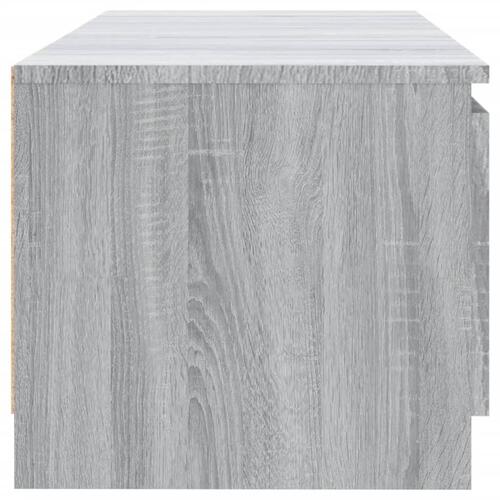Tv-bord med LED-lys 140x40x35,5 cm grå sonoma-eg