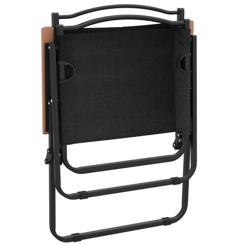 Campingstole 2 stk. 54x55x78 cm oxfordstof sort