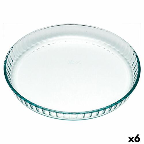 Pyrex Classic glas-tærteform, rund flad, 25 × 25 × 4 cm - 6 stk.