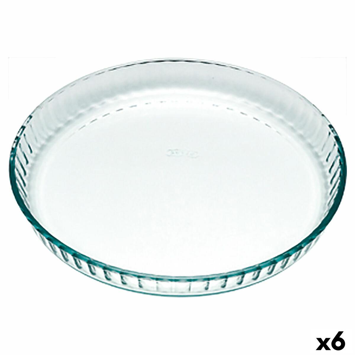 Pyrex Classic glas-tærteform, rund flad, 25 × 25 × 4 cm - 6 stk.