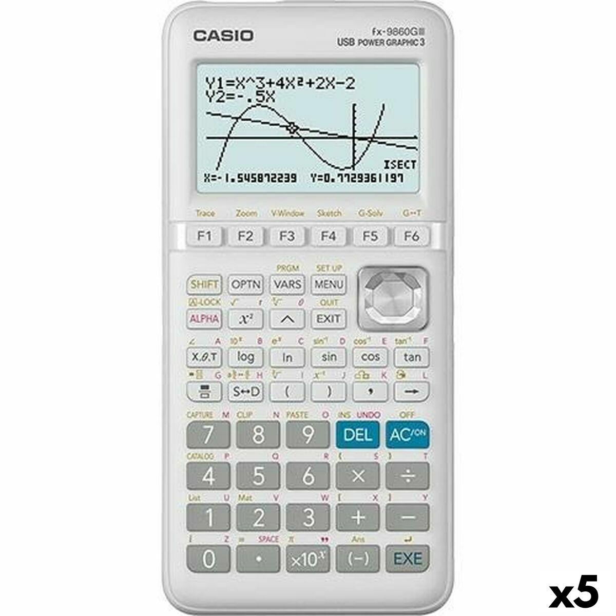 Grafregner Casio FX-9860G II Hvid (5 enheder)