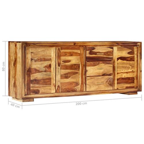 Skænk 200 x 40 x 80 cm massivt sheeshamtræ