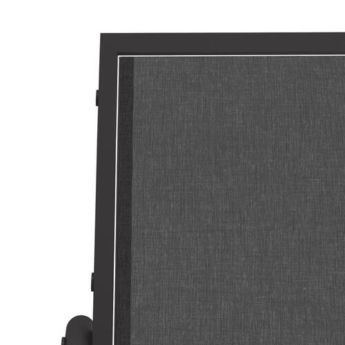 Gyngebænk til haven 120,5x76x86,5 cm textilene og stål sort