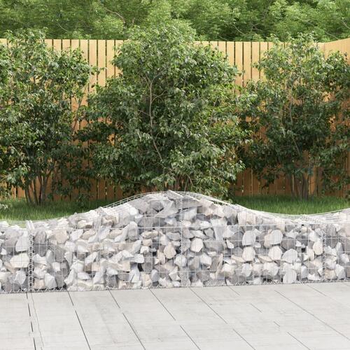 Buede gabionkurve 30 stk. 200x50x40/60 cm galvaniseret jern