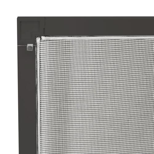 Insektnet til vinduer 80x100 cm antracitgrå