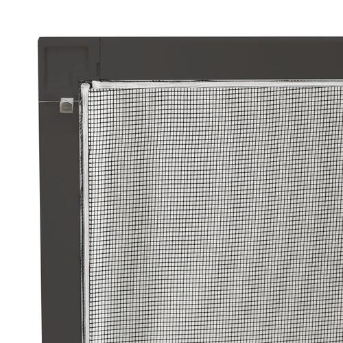 Insektnet til vinduer 90x120 cm antracitgrå