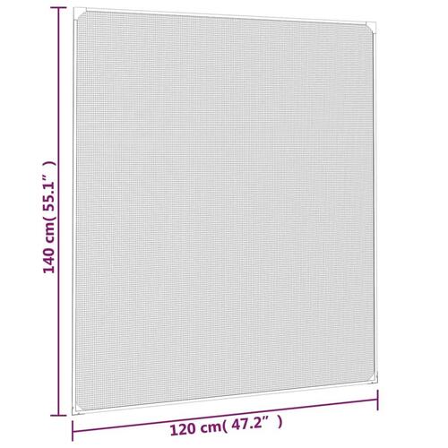 Magnetisk insektnet til vinduer 120x140 cm hvid