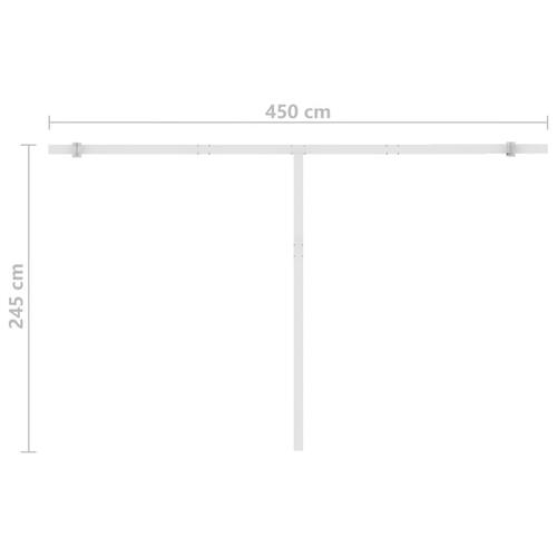 Markise m. LED + vindsensor 400x350 cm automatisk orange/brun
