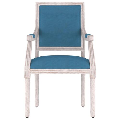 Lænestol 54x59x99 cm velour Blå