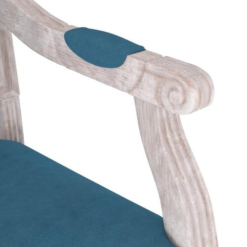 Lænestol 54x59x99 cm velour Blå