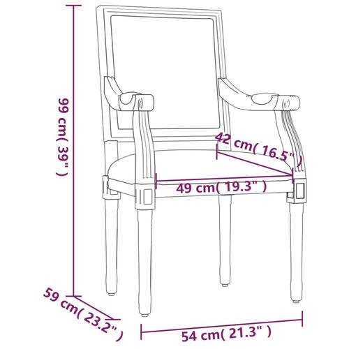 Lænestol 54x59x99 cm velour Blå