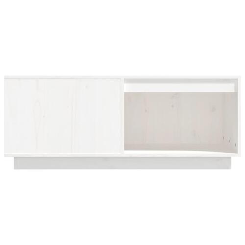 Sofabord 100x101x40,5 cm massivt fyrretræ hvid