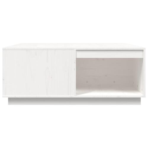 Sofabord 100x101x40,5 cm massivt fyrretræ hvid