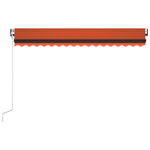 Markise 450x350 cm manuel betjening orange og brun