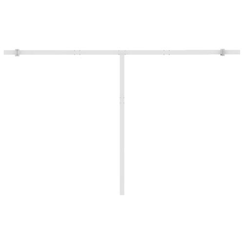 Markise m. LED-lys 450x350 cm manuel betjening orange og brun