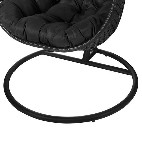 Gyngestol Dido 190 x 95 x 95 cm Sort Rattan