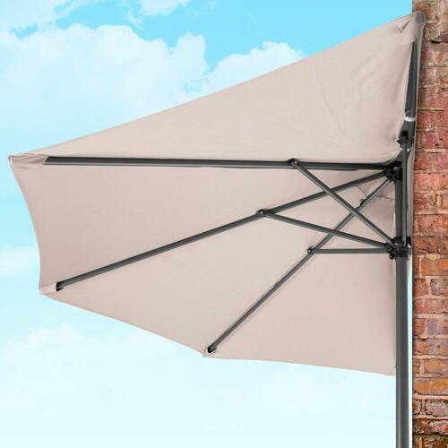 Parasol 240 x 125 x 250 cm Taupe Aluminium