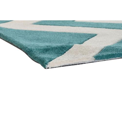 Tæppe Polyester Zigzag To-farvet 120 x 180 x 2 cm