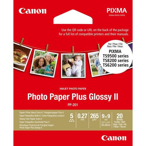 Canon Photo Paper Plus Glossy II fotopapir 9 × 9 cm - 20 ark