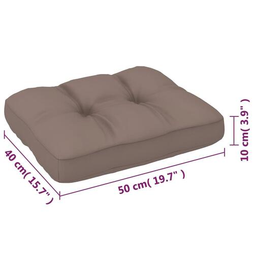 Hynde til pallesofa 50x40x10 cm gråbrun