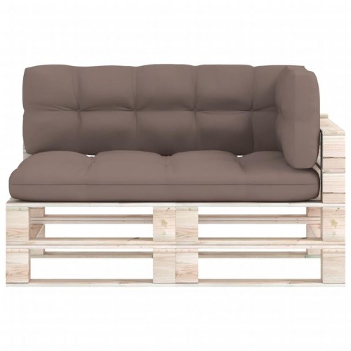 Hynder til pallesofa 3 stk. gråbrun
