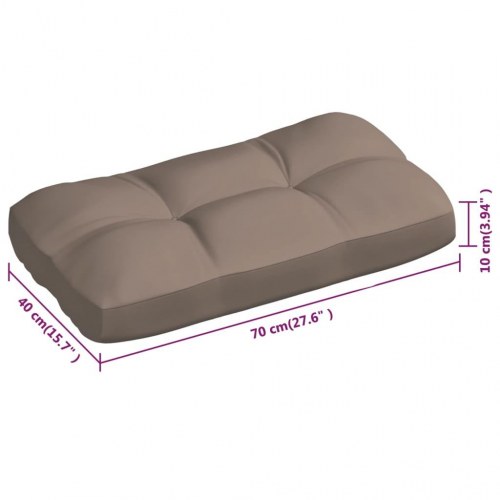 Hynder til pallesofa 3 stk. gråbrun