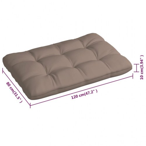 Hynder til pallesofa 3 stk. gråbrun