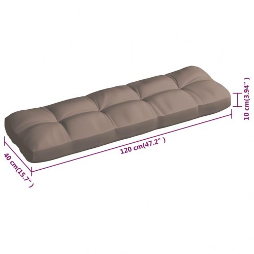 Hynder til pallesofa 3 stk. gråbrun