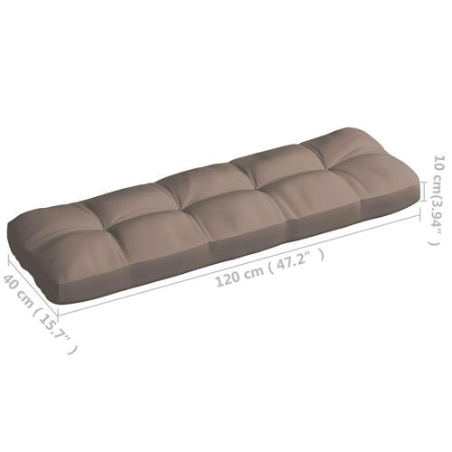 Hynde til havesofa 120x40x10 cm stof gråbrun