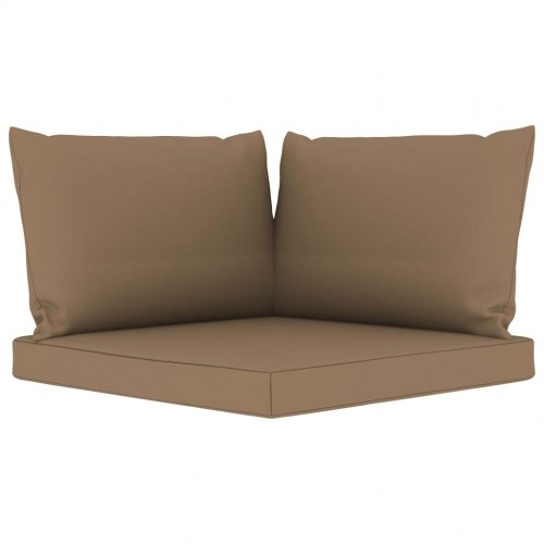 Hynder til pallesofa 3 stk. stof gråbrun