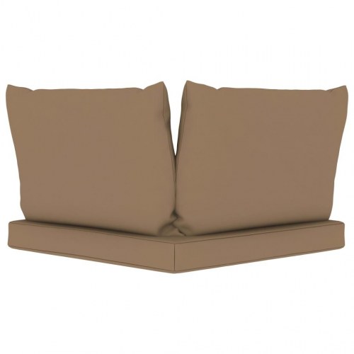 Hynder til pallesofa 3 stk. stof gråbrun
