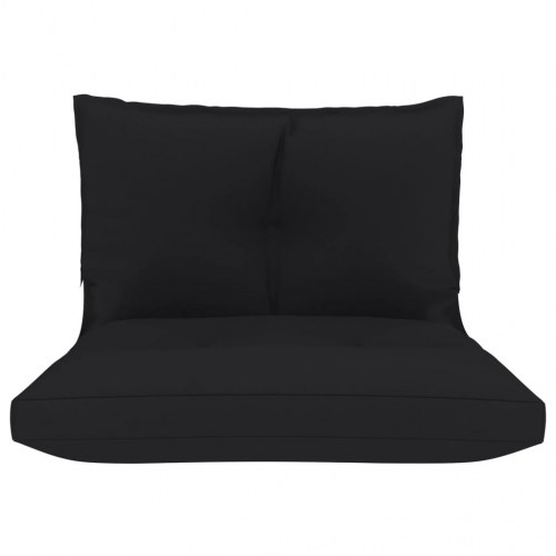 Hynder til pallesofa 2 stk. stof sort