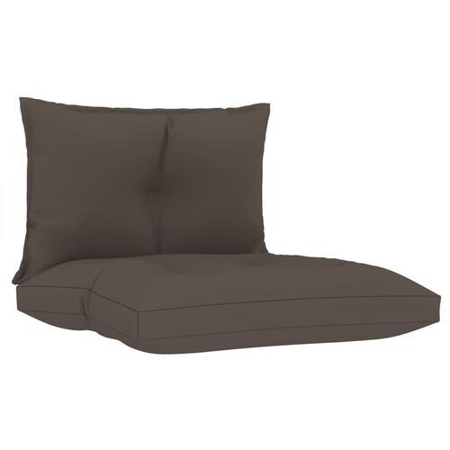 Hynder til pallesofa 2 stk. stof gråbrun