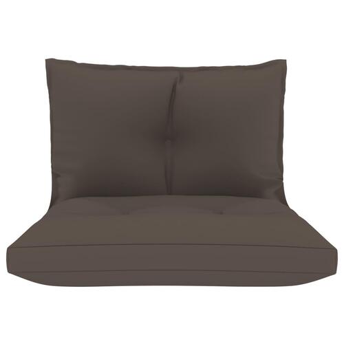 Hynder til pallesofa 2 stk. stof gråbrun
