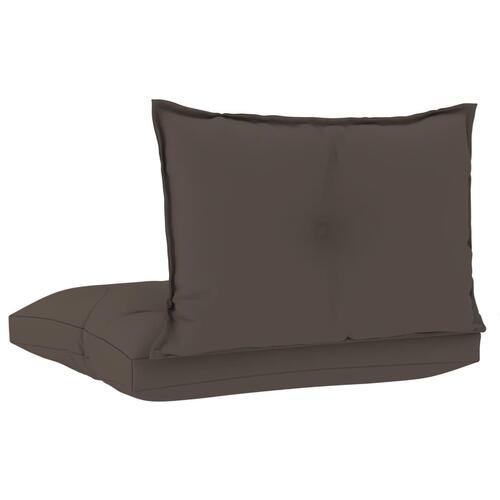 Hynder til pallesofa 2 stk. stof gråbrun