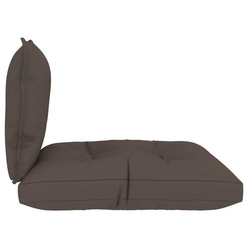 Hynder til pallesofa 2 stk. stof gråbrun