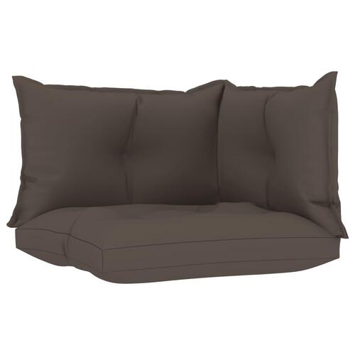 Hynder til pallesofa 3 stk. stof gråbrun