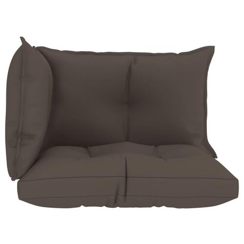 Hynder til pallesofa 3 stk. stof gråbrun