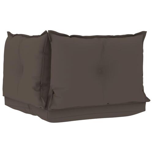 Hynder til pallesofa 3 stk. stof gråbrun