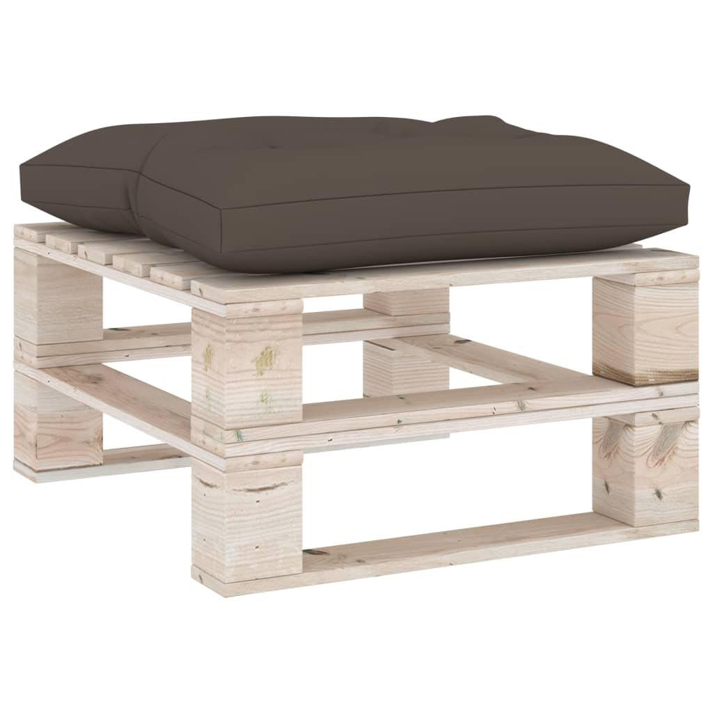 Pallehynde 60x61,5x10 cm stof gråbrun