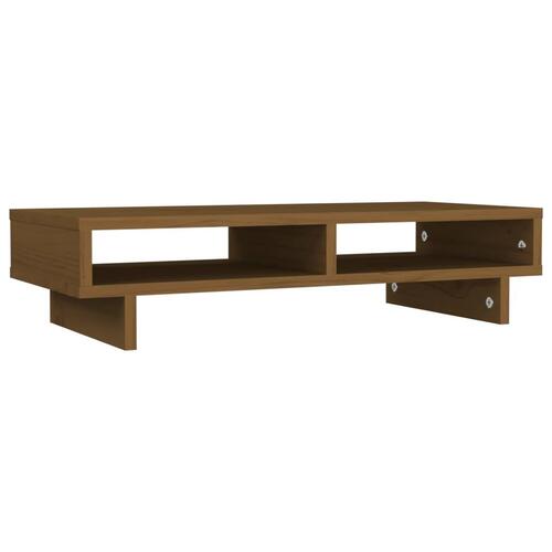 Skærmholder 60x27x14 cm massivt fyrretræ gyldenbrun