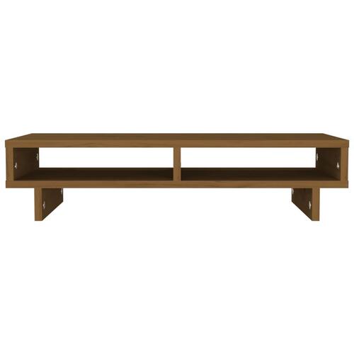 Skærmholder 60x27x14 cm massivt fyrretræ gyldenbrun