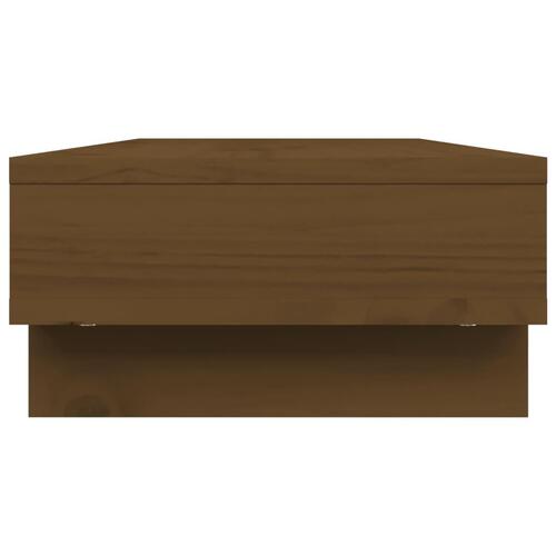 Skærmholder 60x27x14 cm massivt fyrretræ gyldenbrun