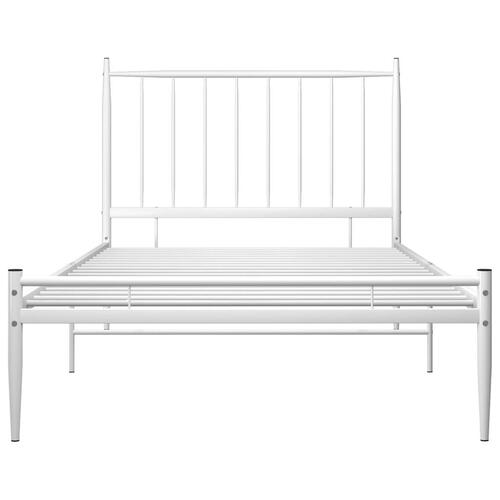 Sengestel 90x200 cm metal hvid