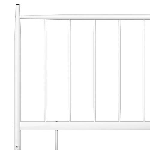 Sengestel 90x200 cm metal hvid